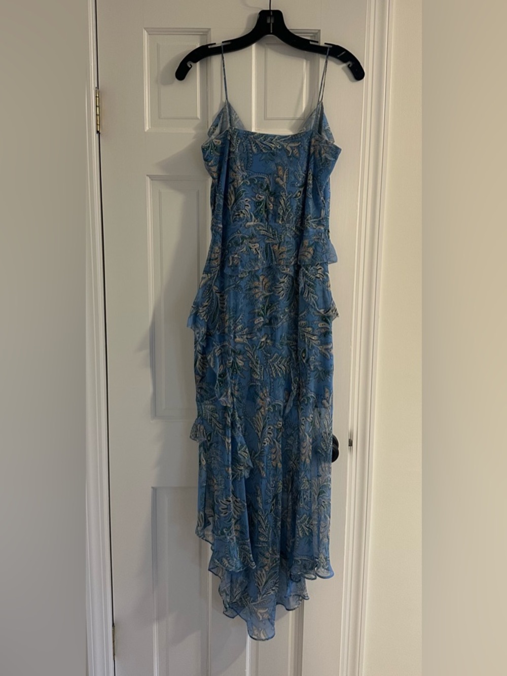 Veronica Beard Avenel Blue Paisley Silk Midi Dress Sz 2 - Picture 4 of 5